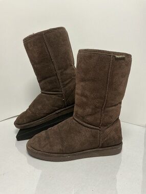 Bearpaw Brown Suede Mid Calf Winter Boots Women’s Size 8